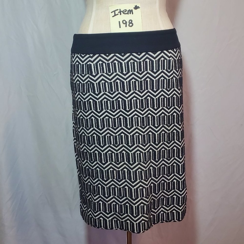 Banana Republic Geo Knit Jacquard Pencil Skirt